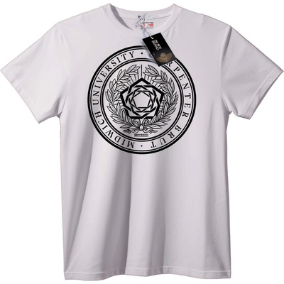 NOONEBRAND Тениска Университетска Розова Емблема - 2XL, Black