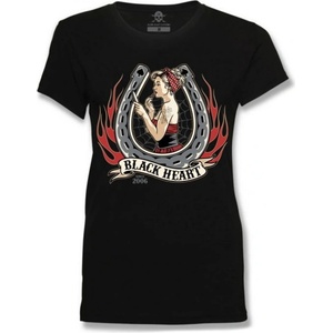 Black heart дамска тениска black heart - lucky - ЧЕРНА - 14481