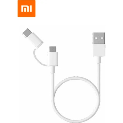 Xiaomi Mi 2 в 1 USB кабел MicroUSB и Type-C към Type-A 0.3M SJV4083TY