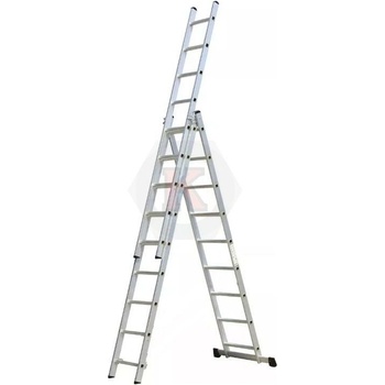 ТУНДЖА Алуминиева трираменна стълба Тунджа, 8 стъпала, 4.8 м (9700604) (9700604)