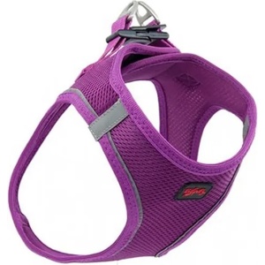 DUBEX air mesh harness - нагръдник за куче с мека мрежа и светлоотразителни елементи, обиколка врат 30-32 см, обиколка гърди 36-44 см, размер s - лилав, Турция - 51742-vr05