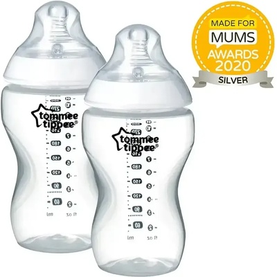 Tommee Tippee ШИШЕ ЗА ХРАНЕНЕ tommee tippee closer to nature easi vent, 340МЛ, 2БР/ОП