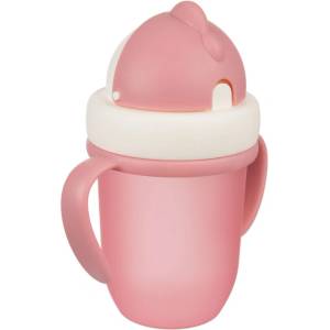 Canpol babies Чаша със сламка Canpol - Matte Pastels, 210 ml, Розова (56/522_pin)