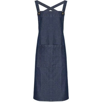 Premier Workwear Zástěra se zkříženými zády pro baristy PR129 Indigo Denim 72x86cm