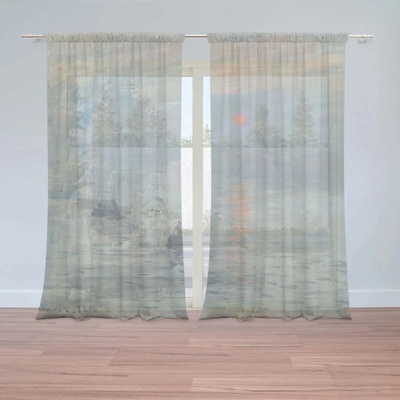 Sablio Záclony Imprese, východ slunce - Claude Monet: 2ks 150x250cm