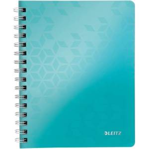 Leitz Спирална тетрадка на каре LEITZ Wow A/5 80 листа ледено синьо 46410051 (46410051)