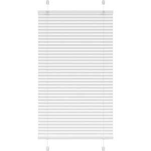 vidaXL Плисирана щора Бяла 75x150 cm Ширина на плата 74, 4 cm Полиестер (4015495)