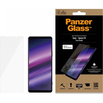 Panzer Стъклен протектор PanzerGlass за Sony Xperia 1 lV CaseFriendly, AntiBacterial - Черно