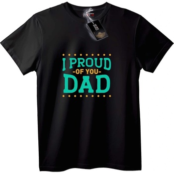 NOONEBRAND Тениска Горд съм с теб, татко - 2XL, Black