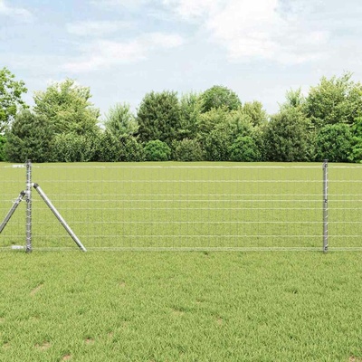 vidaXL Fixační zemní stojan pro Euro oplocení 25 x 0,4 m Stříbrná