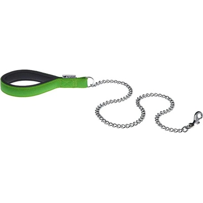 Ferplast Daytona - Повод за кучета с ергономична форма на дръжката и метална верига, 25 мм/100 см. - зелен
