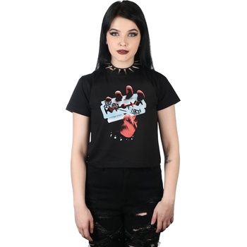 ROCK OFF дамска тениска (crop top) Judas Priest - British Steel - ROCK OFF - JPCT01LB
