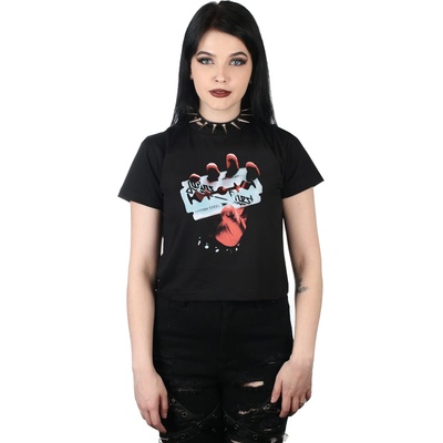 ROCK OFF дамска тениска (crop top) Judas Priest - British Steel - ROCK OFF - JPCT01LB