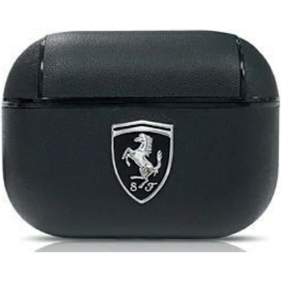 Ferrari Защитен калъф Ferrari Signature Leather Case, за Apple Airpods Pro, кожен, черен (FEOAPLEBK)