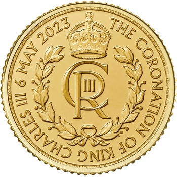 Royal Mint Zlatá minca Korunovácia krále RC3 Charles III 2023 1/10 oz