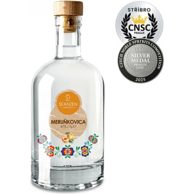 Skanzen Meruňkovica 47% 0,5 l (holá láhev)