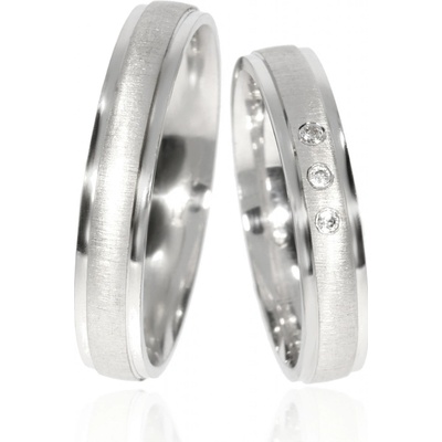 Zlatnictví Helios Stříbrné snubní prsteny G 132