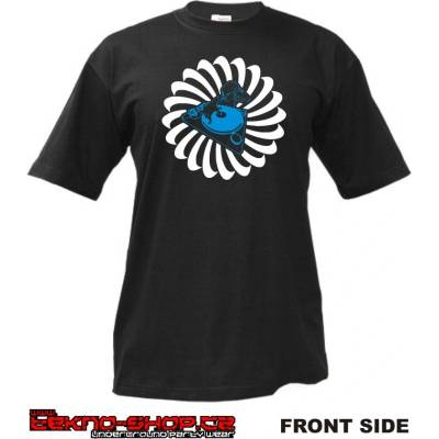 Teknoshop Spiral Dj BLUE tekno tričko s potiskem pánské červené
