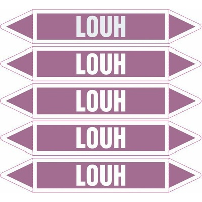 Grafiko | Louh - dle ČSN 13 0072 - Materiál fólie s ochrannou laminací, Rozměr aršík 5ks šipka 250x52mm