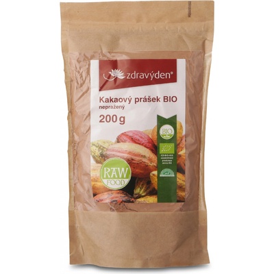 Zdravý den Kakaový prášek BIO nepražený 200 g – Zbozi.Blesk.cz