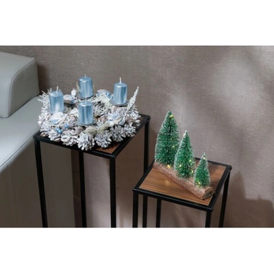 MagicHome Věnec Vianoce, adventní, modro-bílý, 30 cm