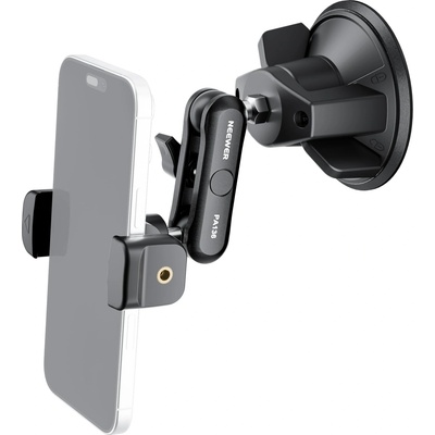 NEEWER Car Phone Holder, 360° Rotating Vacuum Suction Cup Metal Phone Holder with Magic Arm, Compatible with iPhone Samsung, for UTV Windshield, Skylight, Glass, Navigation, Video, PA136