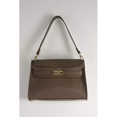 Peca Del Sol TAUPE kožená kabelka HANDLE BAG