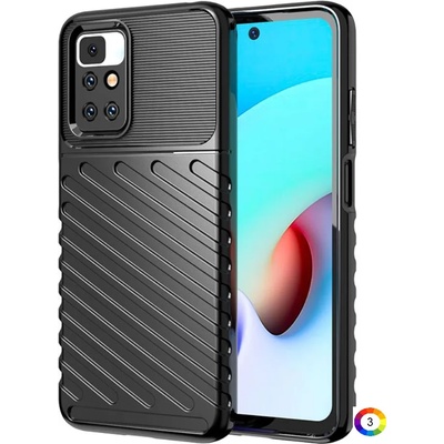 Xiaomi Redmi 10/Redmi Note 11 4G Удароустойчив Twill Texture Калъф и Протектор