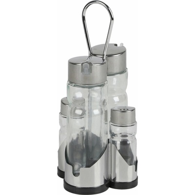 DOCHTMANN Sada na sůl, pepř, ocet a olej se stojanem 2 × 100 ml, 2 × 30 ml