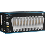 Mexen Vintis 10x крушка с нажежаема жичка LED E27, ST64, 6W, Топла - 2700K, 510 lm, опушена (L152-E27-0627-70x10)
