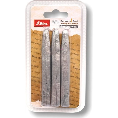 Shiny WI Wax Pečetní vosk set 3 kusů Stříbrná – Zboží Dáma