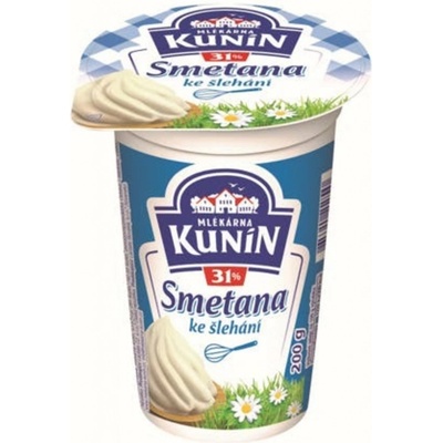 Mlékárna Kunín Smetana ke šlehání 31% 200 g