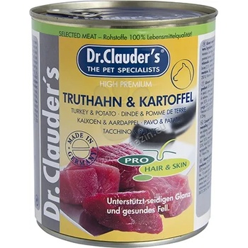 Dr.Clauder's Selected Meat Pro Hair Skin Truthahn Kartoffel - пуешко и картофи за кученца с проблемна кожа и козина, 2 броя х 800гр