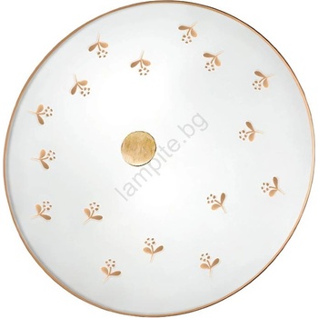 Kolarz 731. U12.4. 160-Стенно осветително тяло NONNA 2xE14/60W/230V диаметър 32 см, с флорален мотив, розово злато (KL0425)