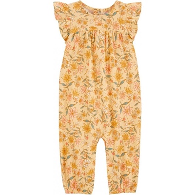 CARTER'S Overal bez nožiček kr. rukáv Yellow Floral holka