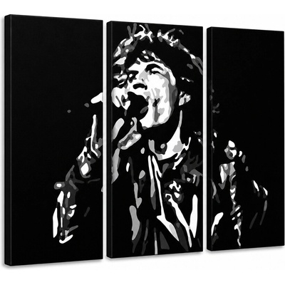 Ručne maľovaný POP Art obraz Mick Jagger - 90x60 cm