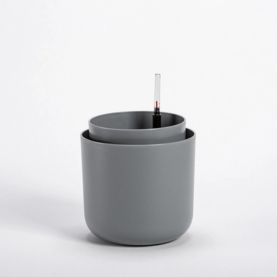 Plastia kvetináč samozavlažovací Tolita - sivý recyklát 19 cm