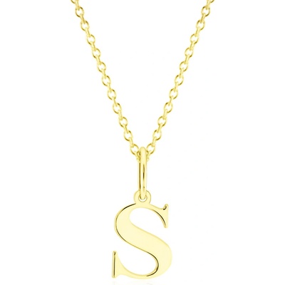Gemmax Zlatý řetízek s písmenem „S“ GUSYN-43391-36261