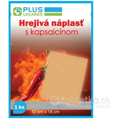 PLUS LEKÁREŇ Hrejivá náplasť s kapsaicínom 12x18cm