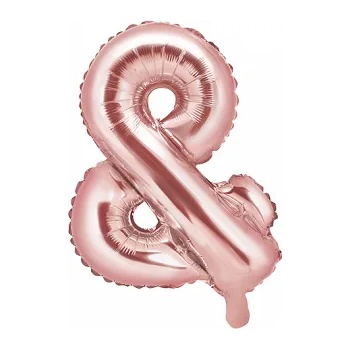 Image 1 of PartyDeco Балон от фолио Mini - Символ & 35 см розово златен