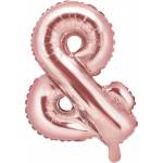 PartyDeco Балон от фолио Mini - Символ & 35 см розово златен