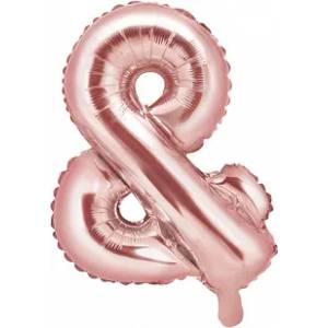 PartyDeco Балон от фолио Mini - Символ & 35 см розово златен