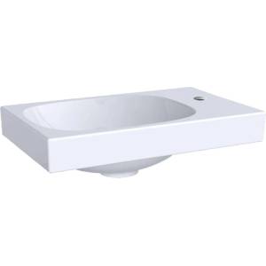 Geberit Acanto - Умивалник 40x25 см, отвор за смесител отдясно, без преливник, с KeraTect, бял 500.635. 01.8 (500.635.01.8)