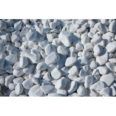 #3 Mramor Thassos oblázky - bílý kačírek - balení 25 kg Velikost: ᴓ 4 - 8 cm mramor thassos oblázky - 25kg balení