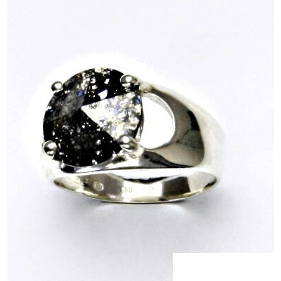 Čištín Stříbrný s krystalem Swarovski Black Patina T 1188