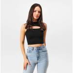 Jack Wills Women's Ponte Cut-Out Racerback Vest - Black