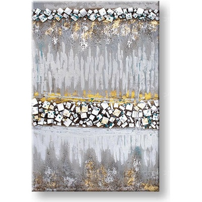 Maľovaný obraz na stenu ABSTRAKT 60x90 cm - 60×90 cm / Klasický 2 cm