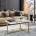 ASIR GROUP Масичка за кафе MERIDETHS 45x92 cм златиста/бяла (AS0760)