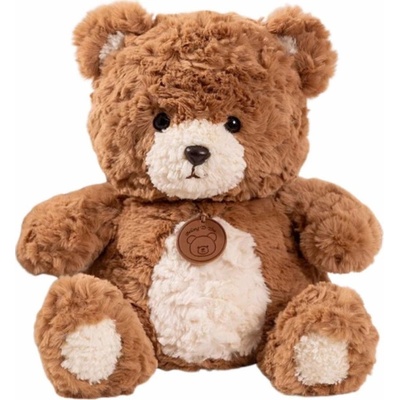 LeanToys medvídek s medailonem hnědý 25 cm