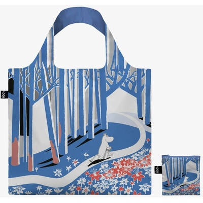 Skládací nákupní taška LOQI MOOMIN Blue Forest
